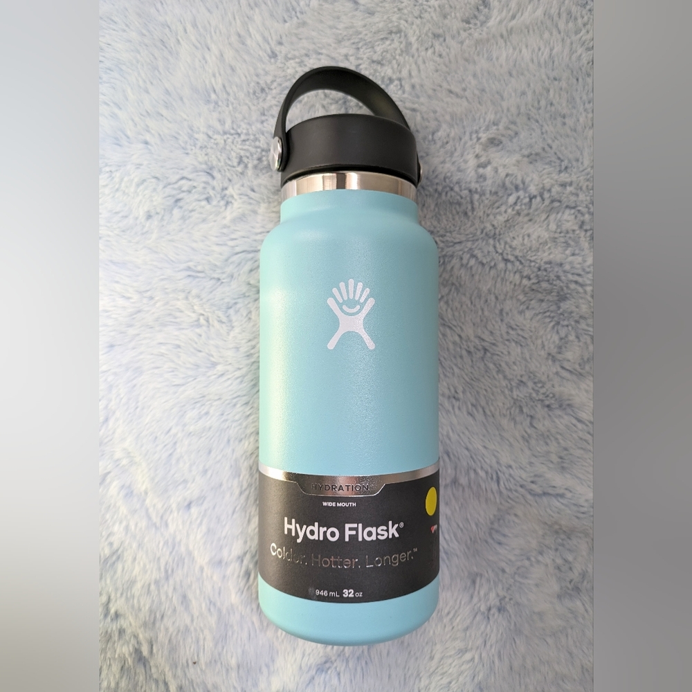 NWT Hydroflask Widemouth 32oz Water Bottle Coffee Crowler Alpine Stainless Steel